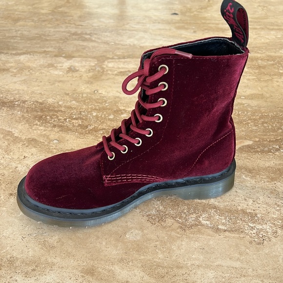 PAGE CHERRY RED VELVET BOOT. NWOT - Picture 3 of 11